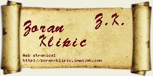 Zoran Klipić vizit kartica